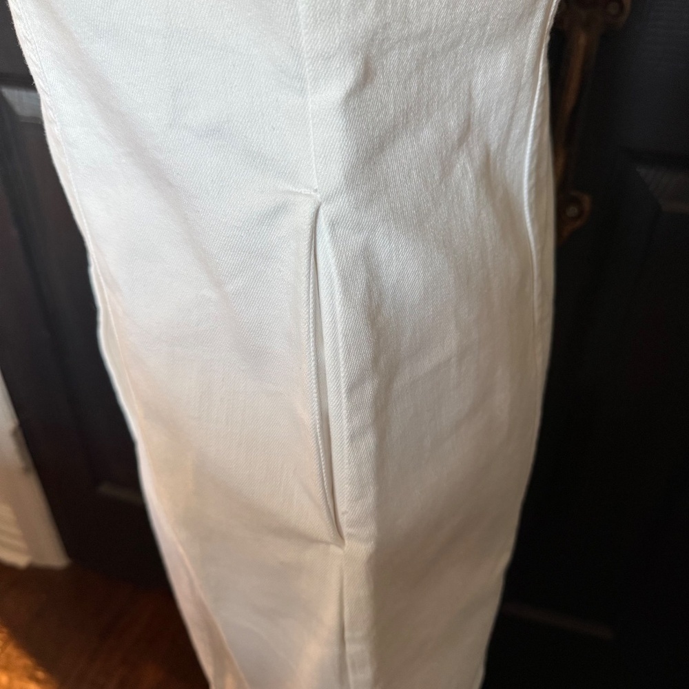 Banana Republic Denim Button down White Sleeveless Dress - Picture 7 of 10